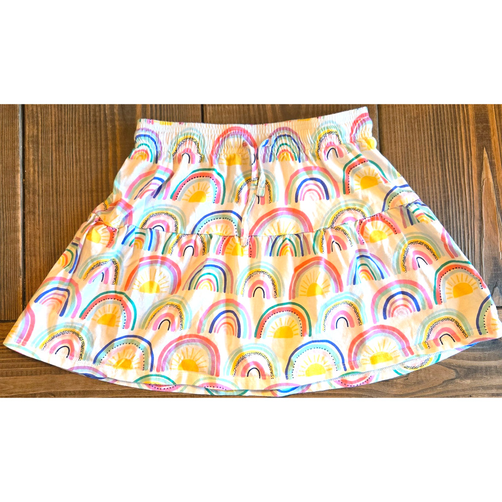 Rumi + Ryder Girls Mini Skirt Large‎ 12 14 Rainbow Print Elastic Waist Pull On